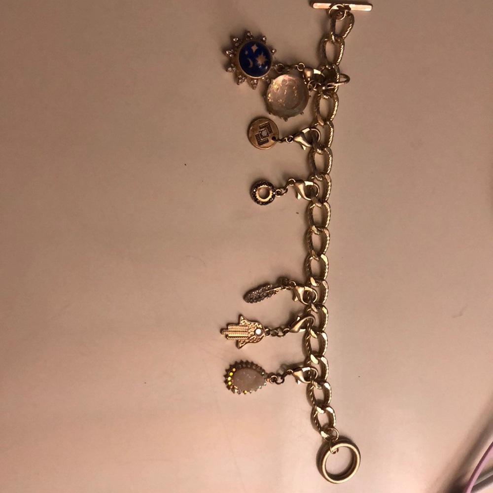 Gold charm bracelet